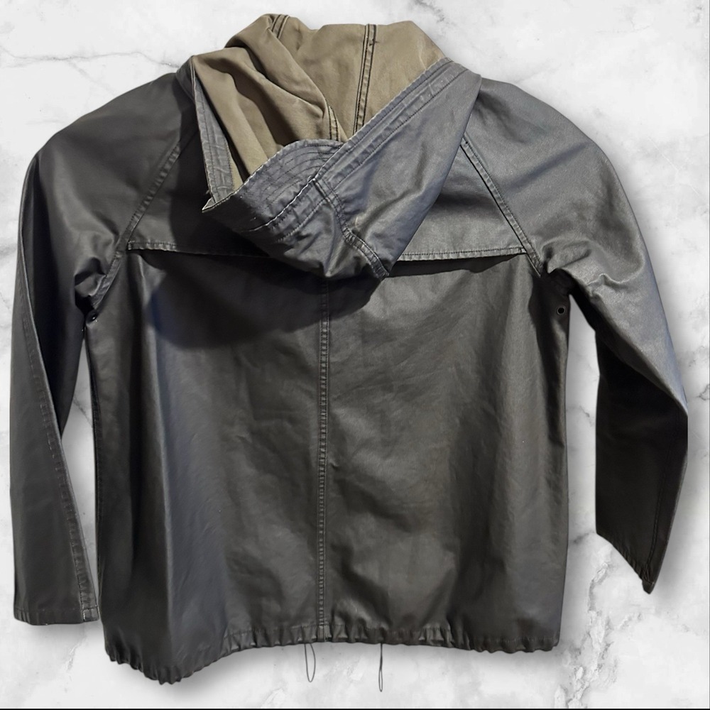 Madewell Black Coated‎ Rain Jacket Style #A1932 SZ Medium - Picture 2 of 5